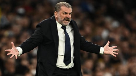 Postecoglou rages at 'fragile foundations' after Spurs fans cheer loss to Manchester City – video