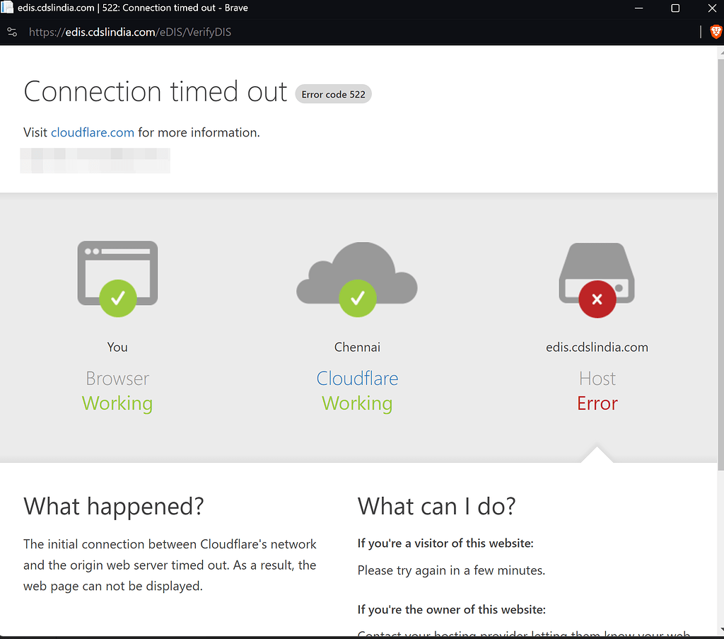 CDSL T-PIN is down (fixed) – Beragampengetahuan
