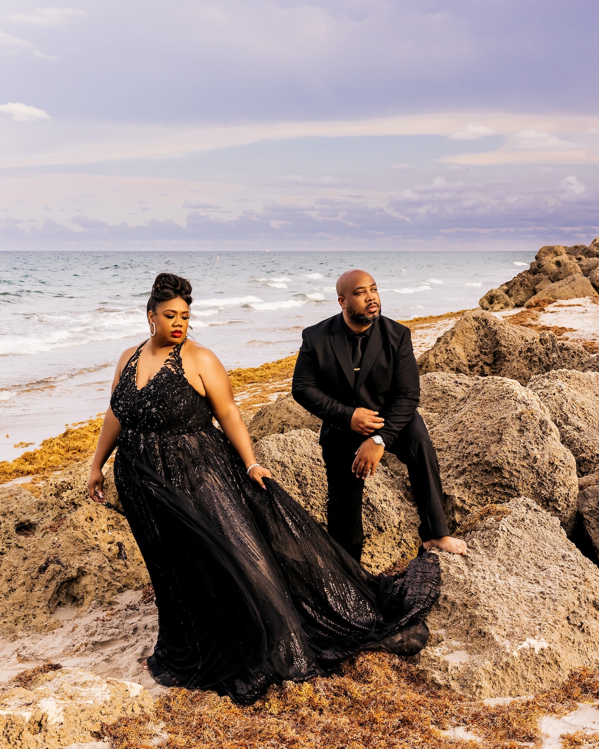 Elegant Sunset Engagement Session on Deerfield Beach in Florida – Beragampengetahuan