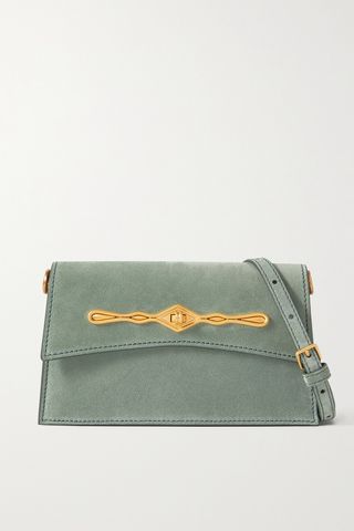 + Fernando Jorge Roma Mini Embellished Suede Shoulder Bag