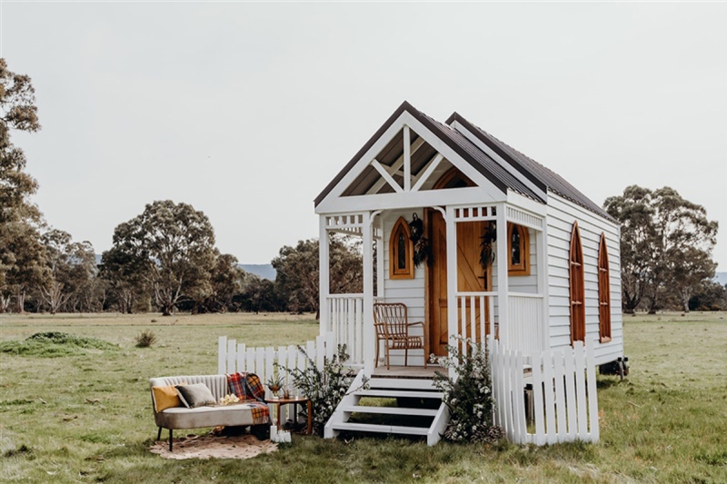 Miss Mabel is a little wedding chapel at Wirreanda Farm in the Grampians available as a wedding location