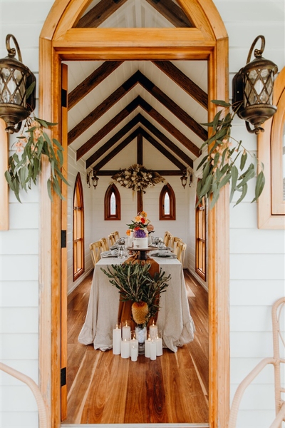 Miss Mabel is a little wedding chapel at Wirreanda Farm in the Grampians available as a wedding location