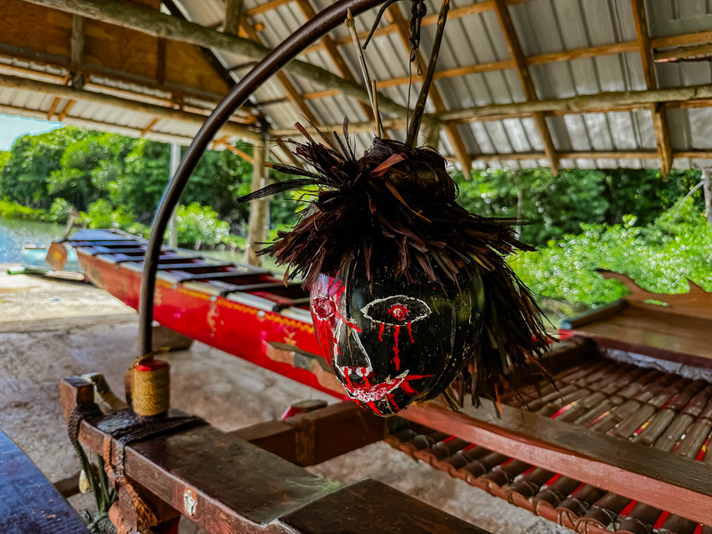 Airai war canoe in Palau