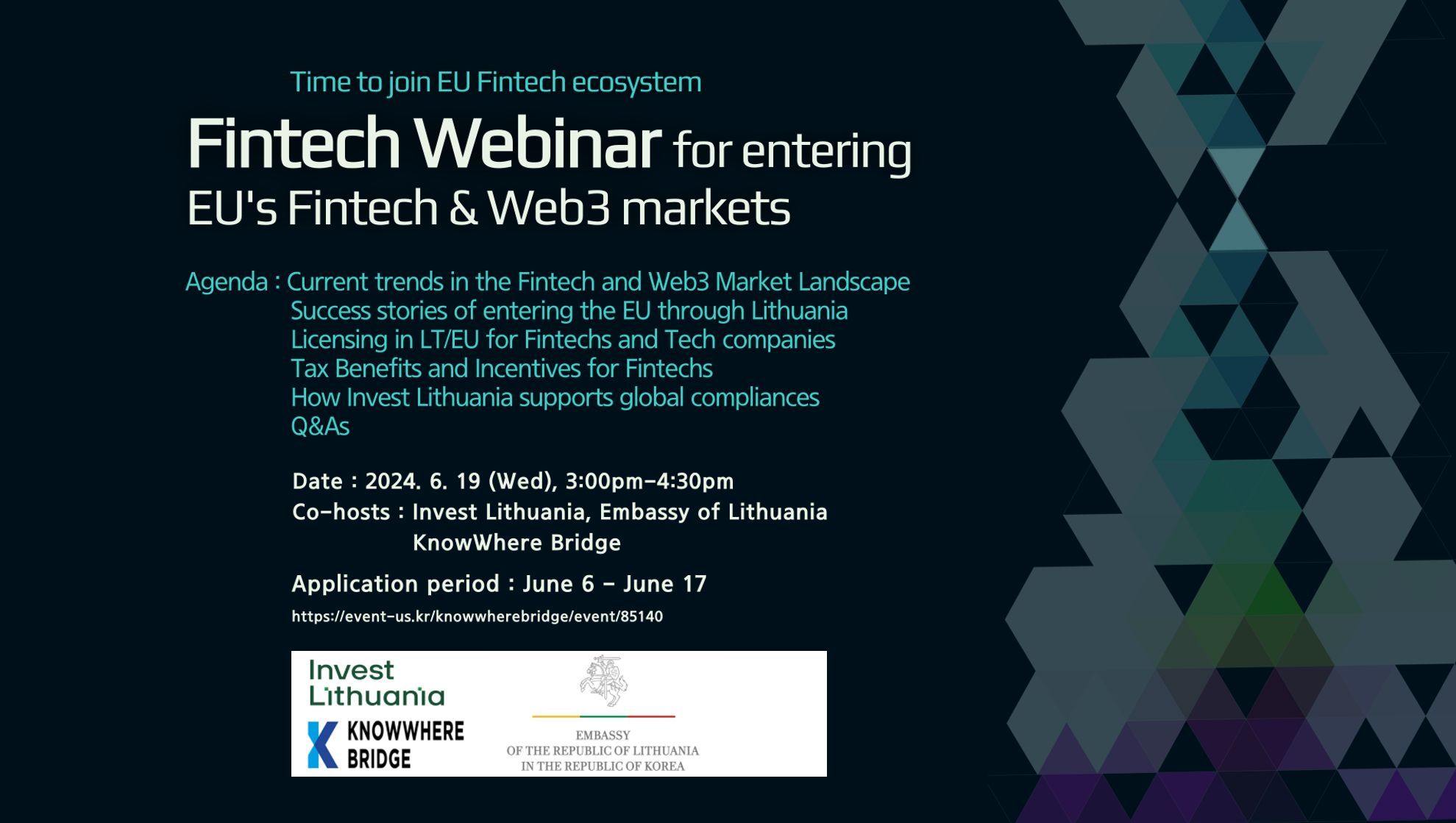 Jelajahi Peluang Fintech & AI Eropa di Webinar yang Diselenggarakan oleh KnowWhere Bridge, Invest Lithuania dan Kedutaan Besar Lithuania di Korea – beragampengetahuan

 – Beragampengetahuan