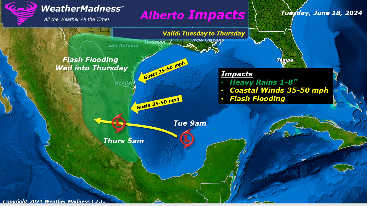 Kegilaan Cuaca – Alberto Terbentuk dan Menuju ke Meksiko

 – Beragampengetahuan