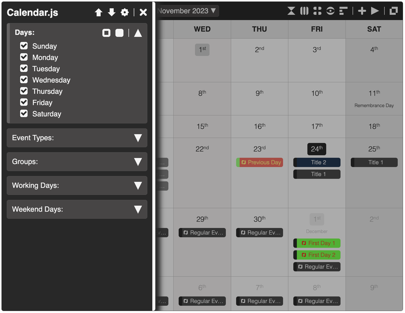 Calendar.js – kalender acara JavaScript

 – Beragampengetahuan