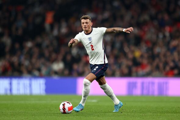 Ben White bermain untuk Inggris.
