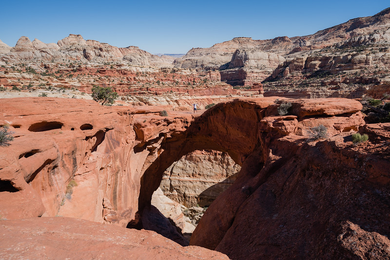 David Stock Jr at the Cassidy Arch on of the best hikes in Capital Reef National Park.