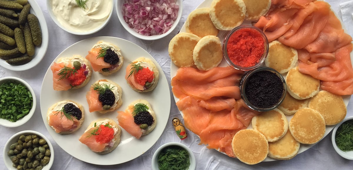Resep blini dengan salmon asap dan kaviar

 – Beragampengetahuan