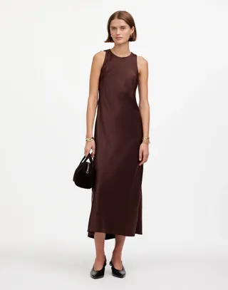 Gaun Midi Tanpa Lengan Madewell