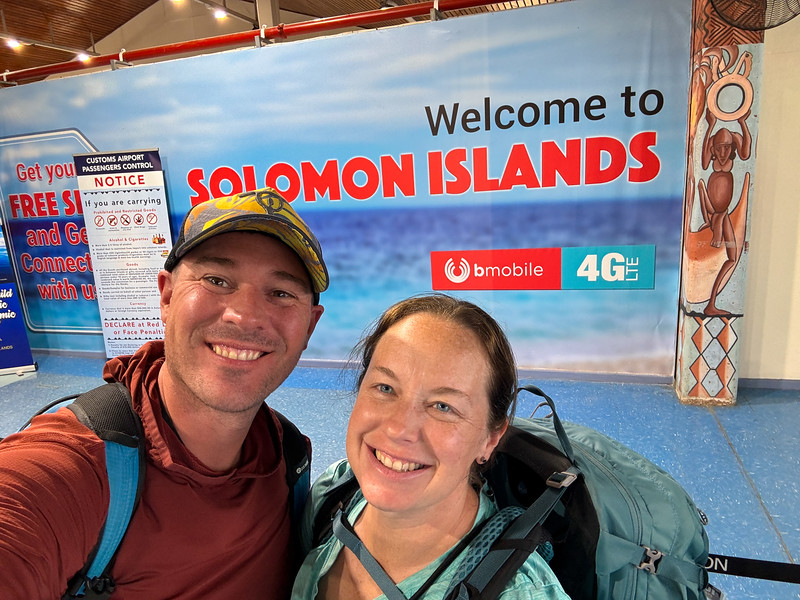 David and Lina Stock arriving in the Solomon Islands
