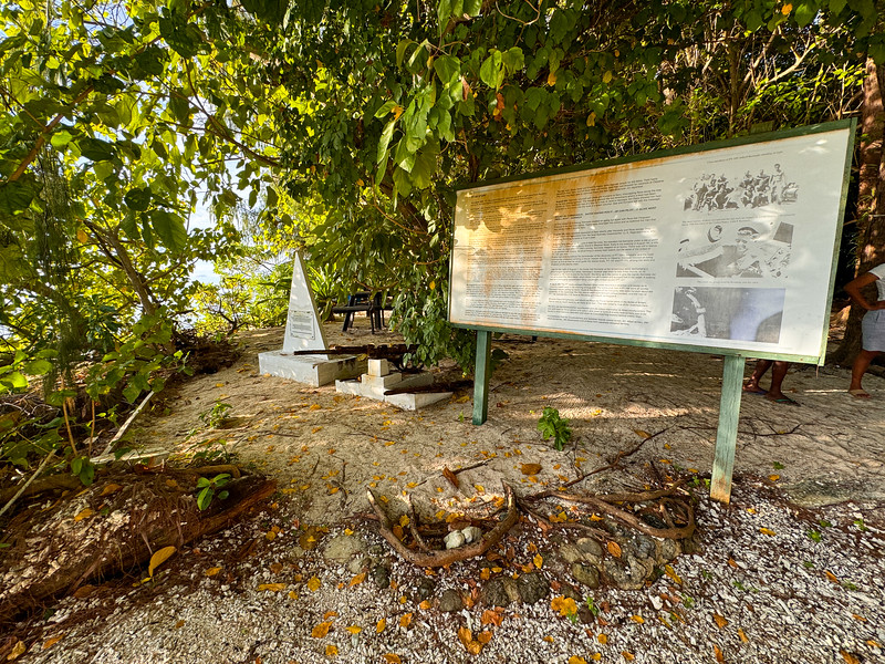 John F Kennedy Memorial on Kennedy Island in Solomon Islands