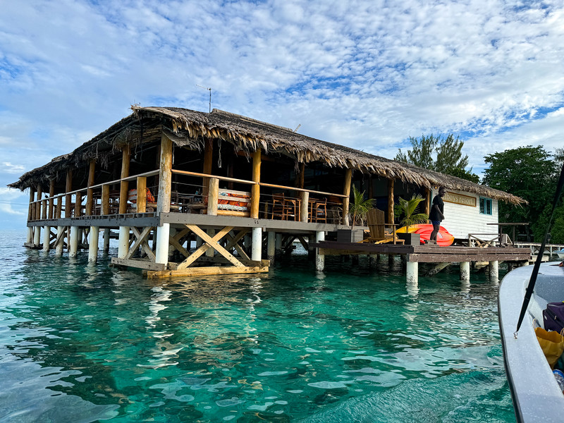 Arriving to Fatboys Resort in the Solomon Islands