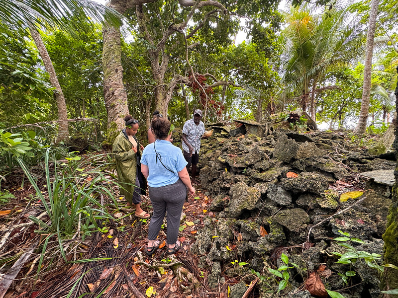 Being invited in land at skull island in the Solomon Islands
