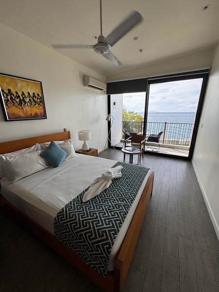 Oceanfront room at Coral Sea Resort in Honiara, Solomon Islands