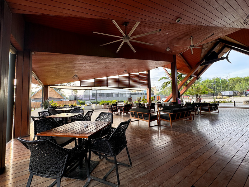 Lobby at Coral Sea Resort in Honiara, Solomon Islands