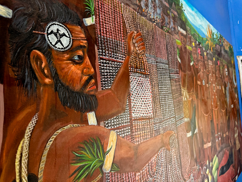 Large painting inside the Solomon Islands National Art Gallery