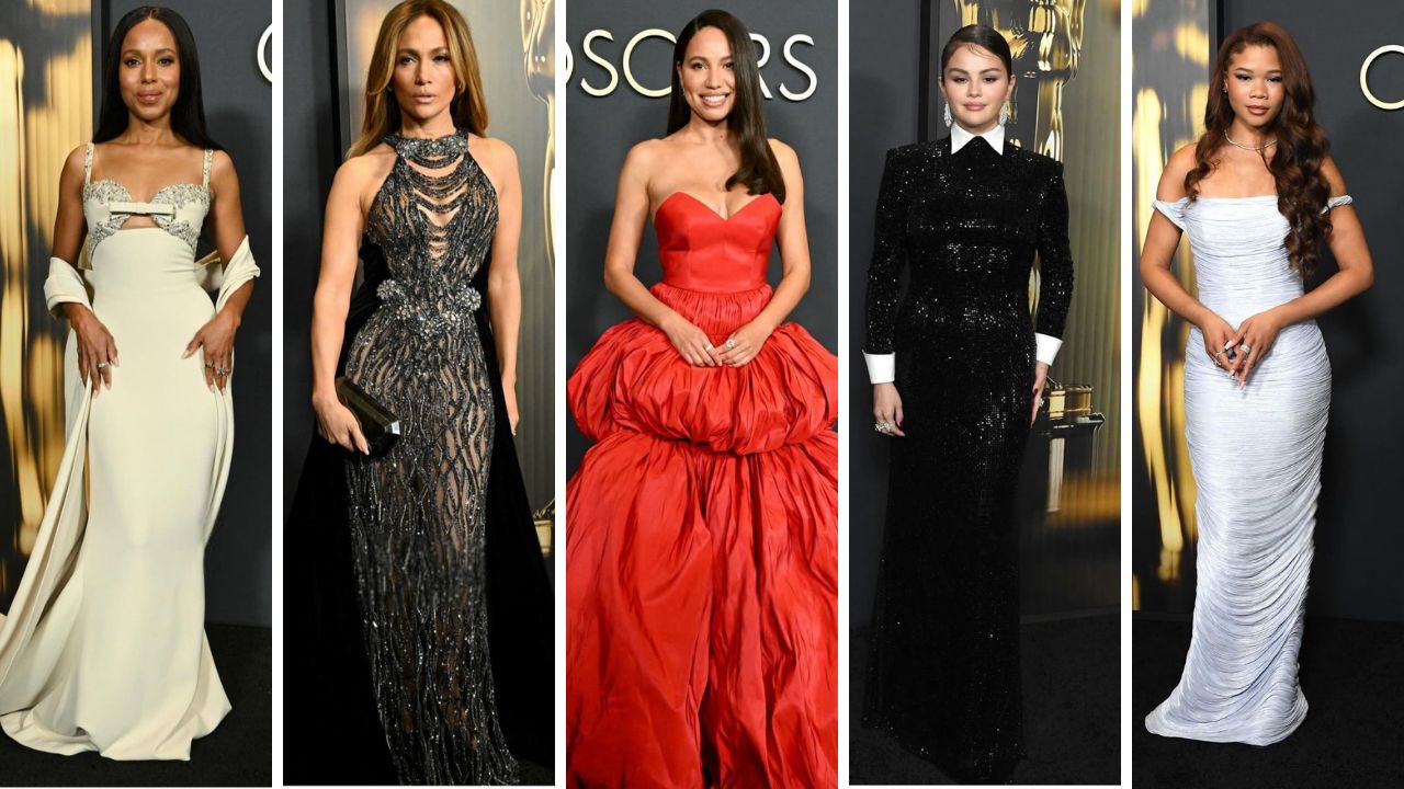 Di atas panggung di Governors Awards: Kerry Washington dalam gaun Elie Saab berhiaskan berlian, Jennifer Lopez dalam tampilan berpayet Zuhair Murad, Jurnee Smollett tampil memukau dalam gaun Red Louis Vuitton dan masih banyak lagi!

 – Beragampengetahuan