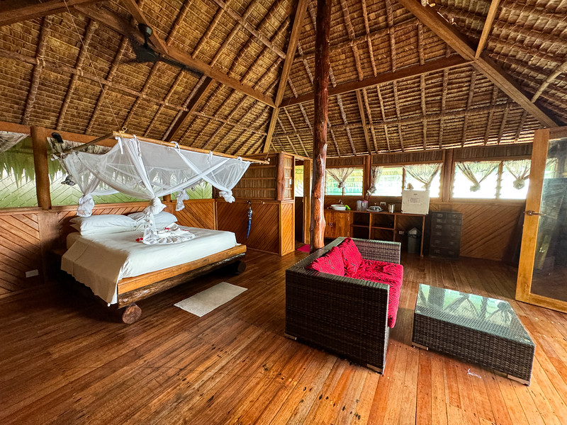 Fatboys Resort beach bungalow in the Solomon Islands