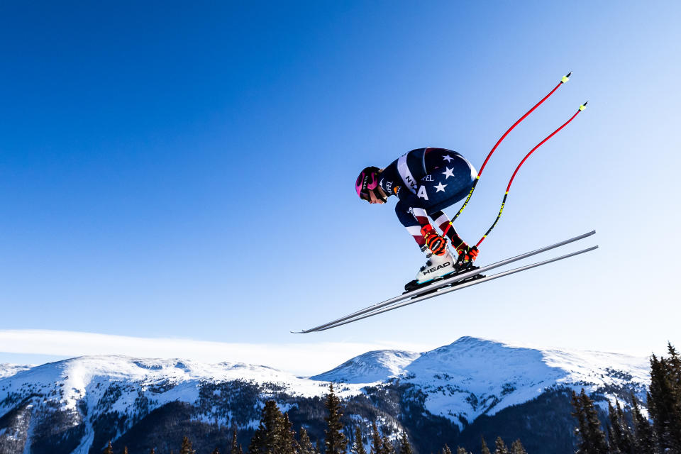 Keely Cashman di Copper Mountain Resort pada 20 November 2024 di Copper Mountain, Colorado Foto: @dustinsatloff // @usskiteam