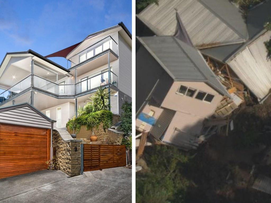 Foto tanah longsor McRae House sebelum dan sesudah: Pemiliknya membeli properti tersebut dua tahun sebelum survei

 – Beragampengetahuan