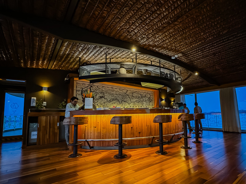 Bar on Delfin III in Iquitos, Peru