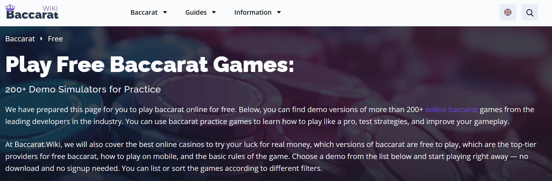 Situs Uji Coba Baccarat Gratis Terbaik tahun 2025, Tidak Perlu Download

 – Beragampengetahuan