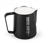 MHW-3Bomber Milk Futhing Pitcher, Cangkir Susu 16oz/450ml Untuk Barista, Sus304 Stainless Steel Espresso Botol Kukus Untuk Susu/Kopi/Seni Kopi, Black Matte, P3025BB
