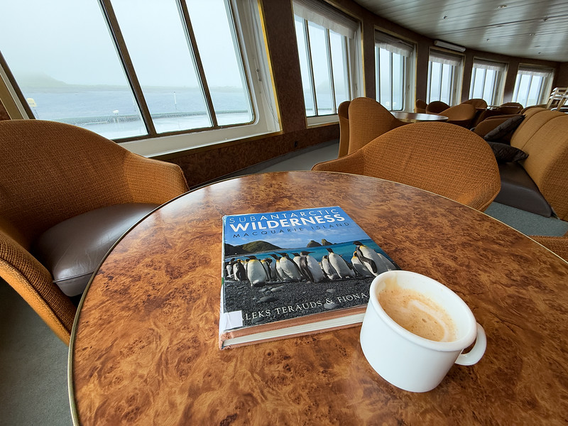 Library onboard the Heritage Adventurer with Heritage Expeditions