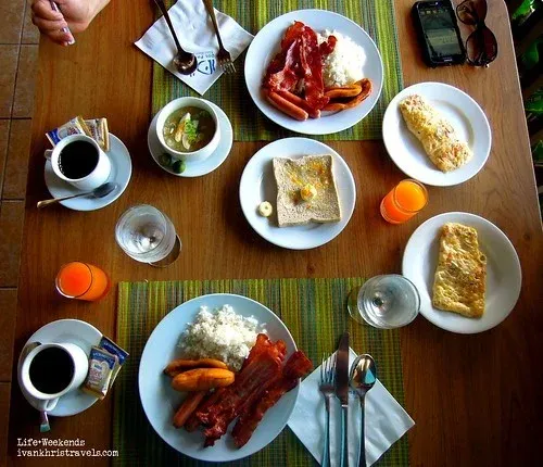 Prasmanan untuk sarapan di dos palmas di kota pangeran puerto