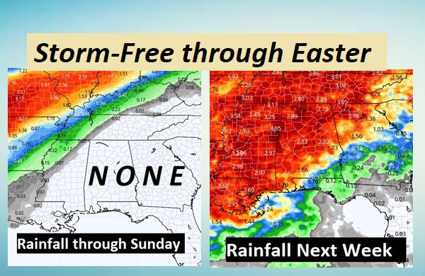 Diperbarui Rabu: Badai gratis melalui akhir pekan Paskah-sangat hangat.

 – Beragampengetahuan