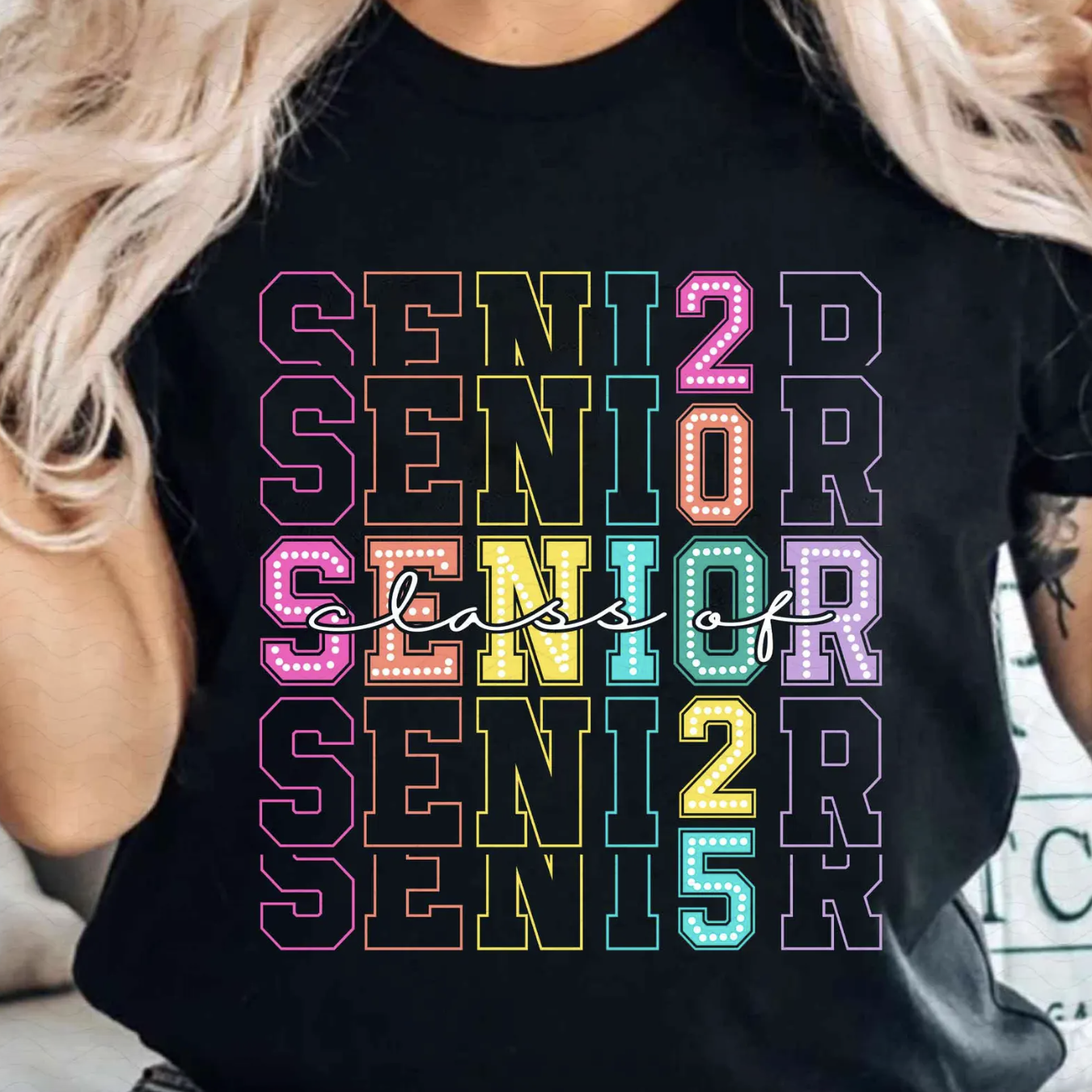 a woman wearing a black shirt