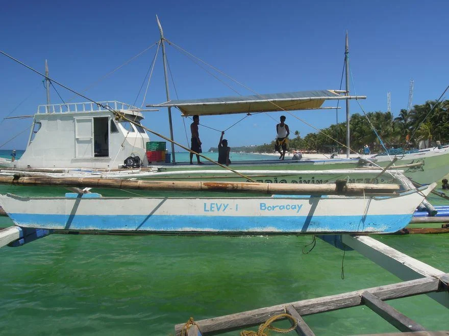 Boat for island-hopping in Boracay