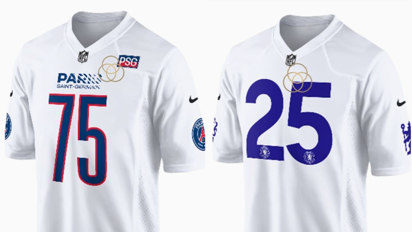 NFL berkolaborasi dengan klub sepak bola Eropa untuk memproduksi kemeja sepak bola Amerika.

 – Beragampengetahuan