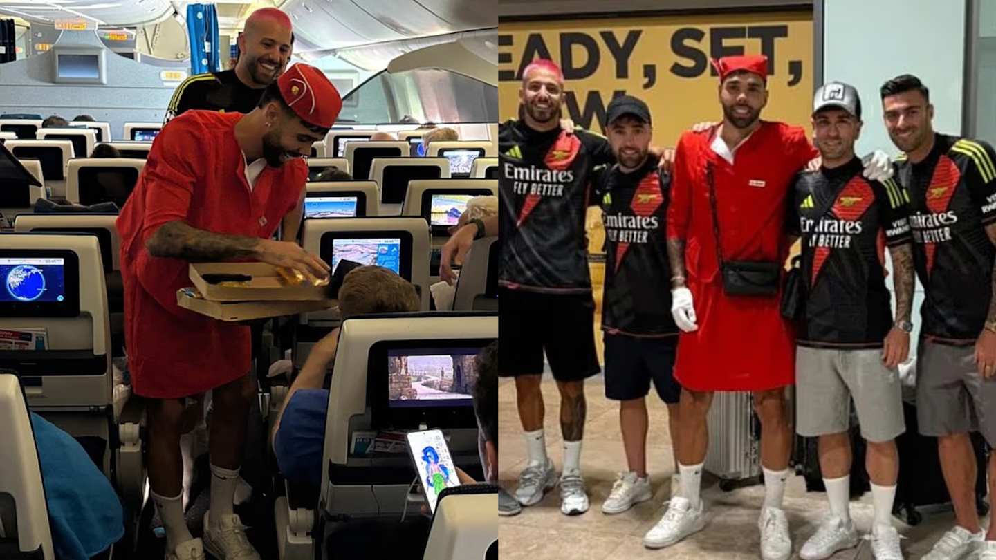 Kiper Arsenal, Donhe Hay, membuat set pada penerbangan Las Vegas.

 – Beragampengetahuan