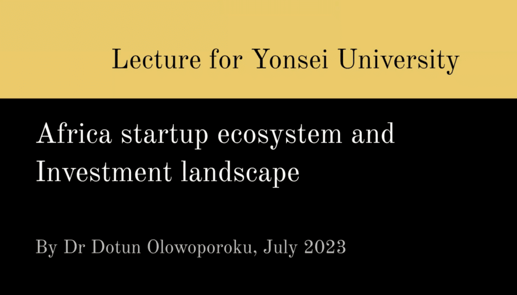 Ekosistem Afrika Start -Up telah menemukan: Dr. Dotun Olowoporoku Felightens University Yonsei Pengusaha Ambisius – beragampengetahuan

 – Beragampengetahuan