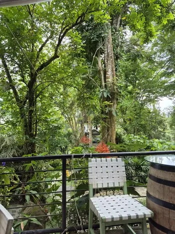 Pemandangan meja kami di Desa Petani di Tagaytay