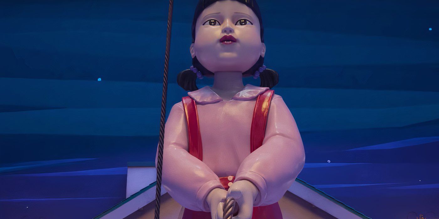 Boneka hoo muda dalam permainan baru permainan cumi -cumi musim 3