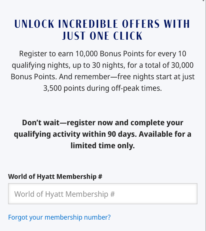 Registrasi Promosi Hyatt