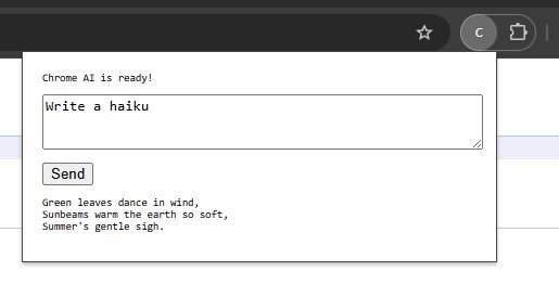 Ekstensi demo chrome ai