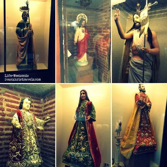 Patung -patung agama di dalam Gereja Virgo Manaag
