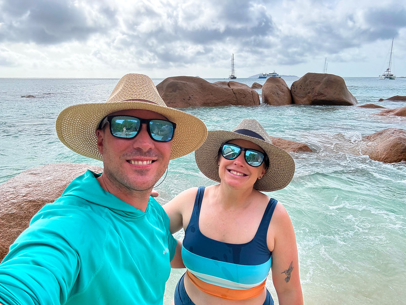 Lina dan David Stock di Seychelles