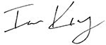 Tanda tangan Ian King