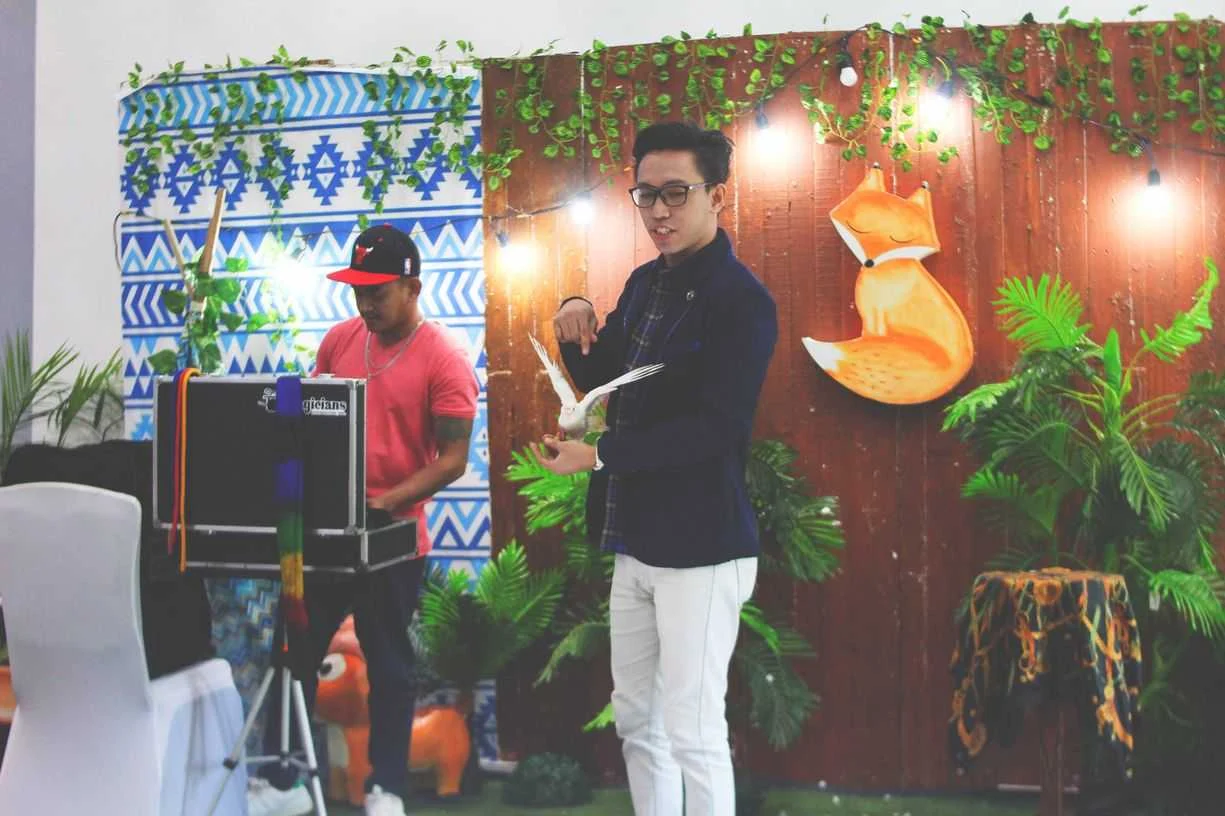 Magic show for Miguel's first birthday