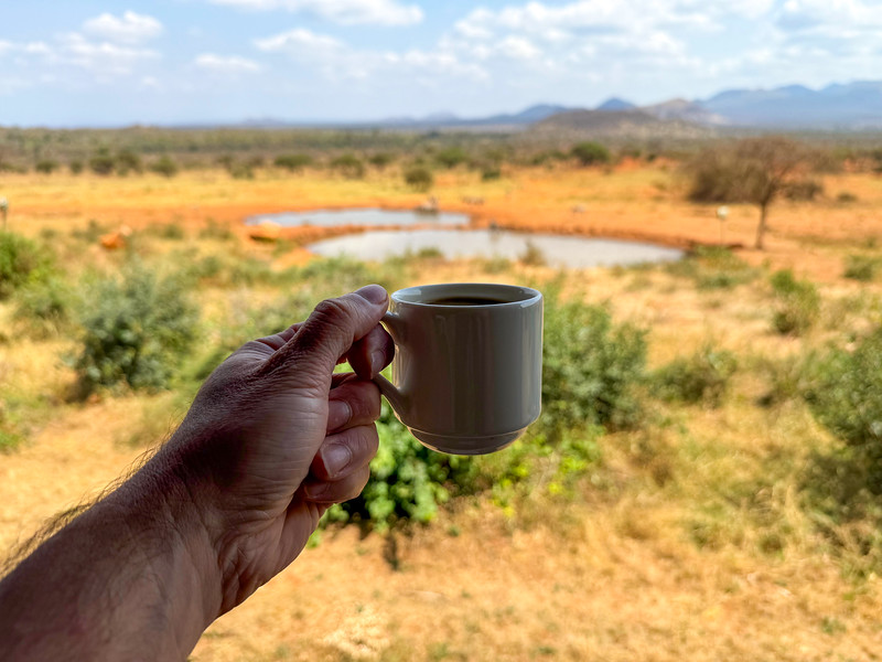Coffee with a view, Tsavo West, Kenya