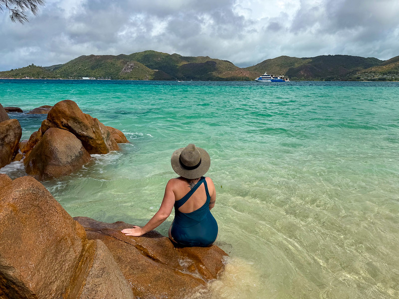 Lina Stock at Anse Jose, Curieuse Island, on a Seychelles cruise