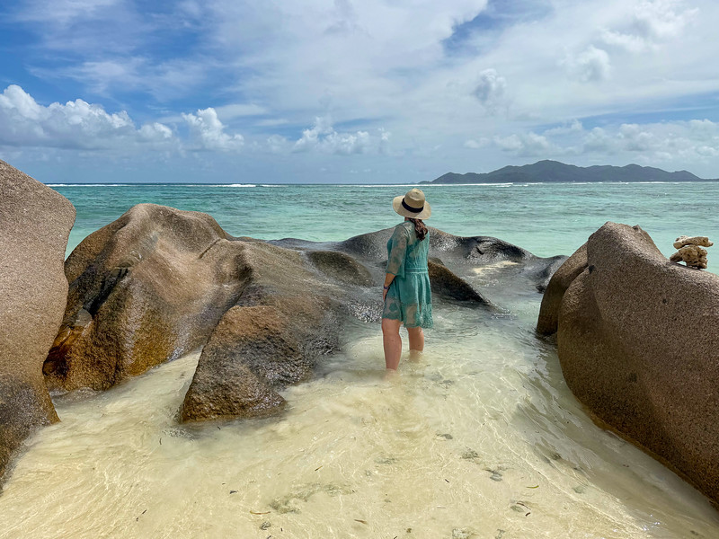 Lina Stock at Anse Source D'Argent, La Digue, Seychelles