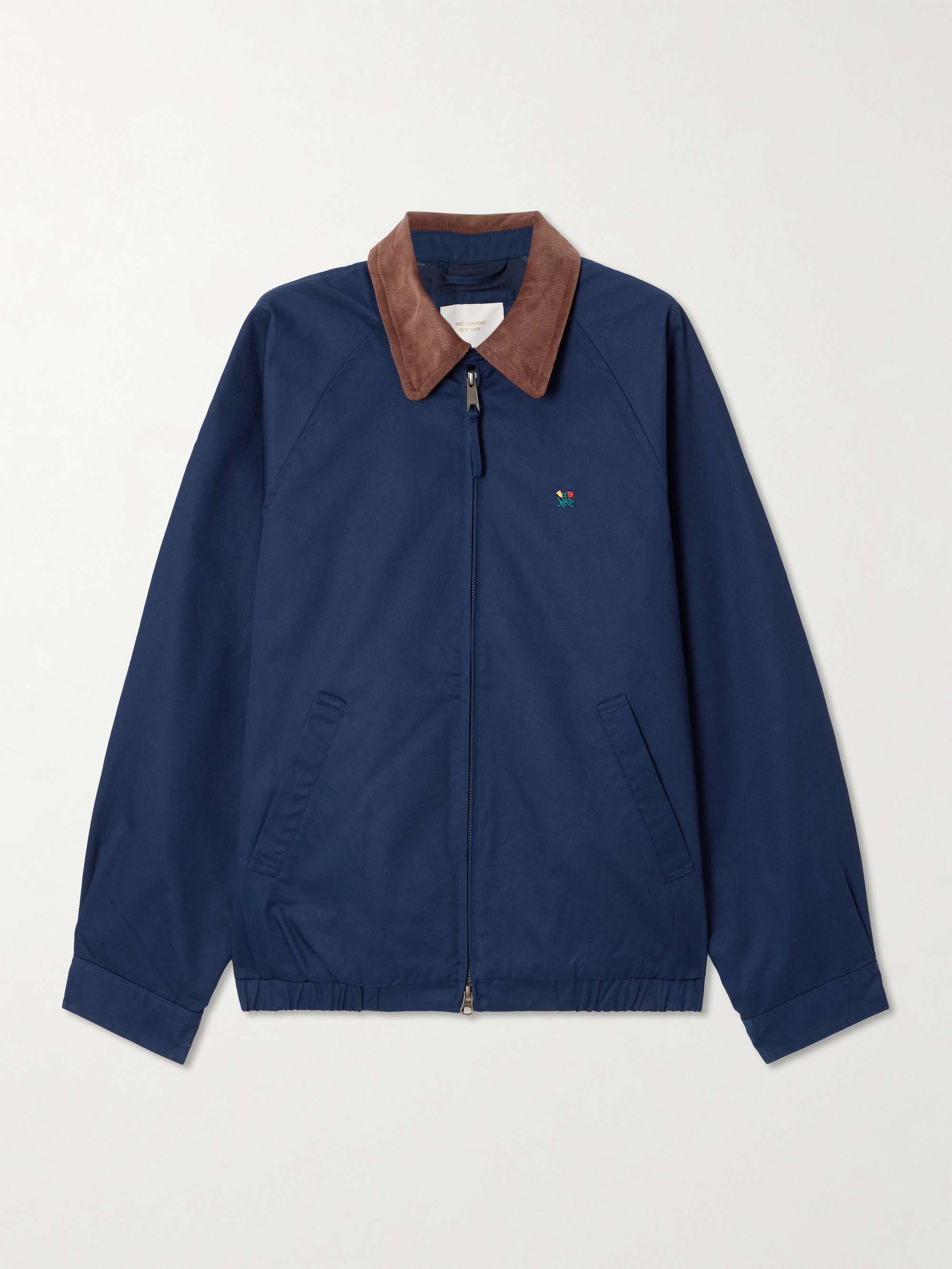Jaket blouson, kapas, bergelombang