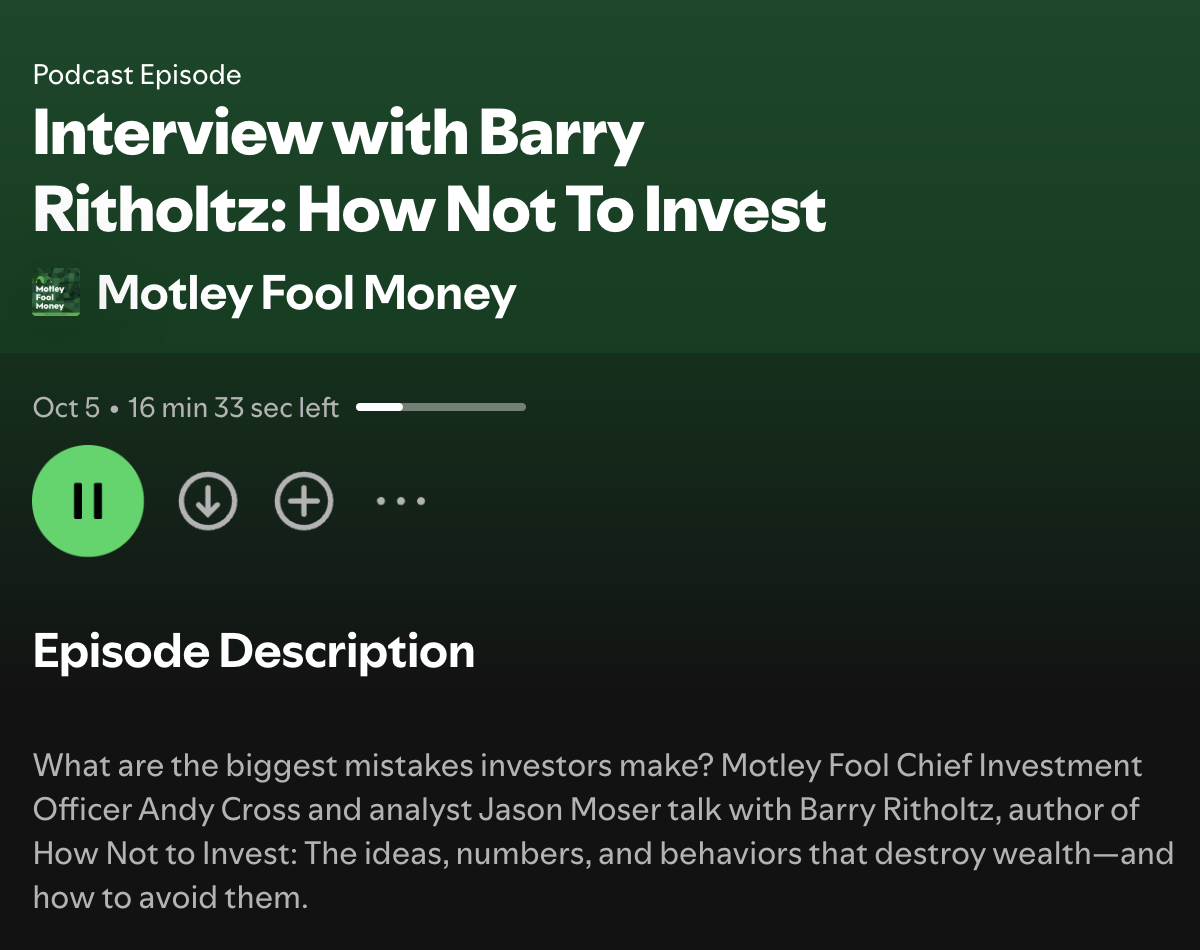 Wawancara Motley Fool: Bagaimana Tidak Berinvestasi

 – Beragampengetahuan