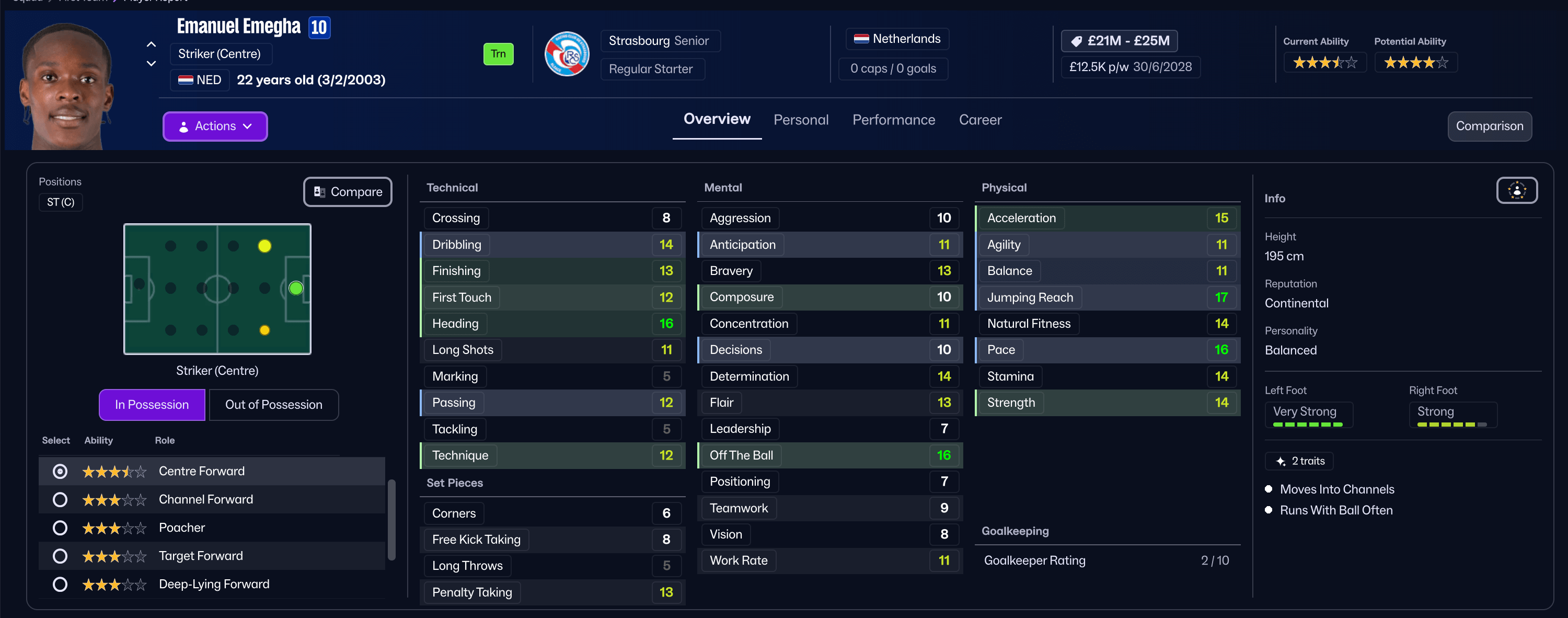 FM26 Emegha stats